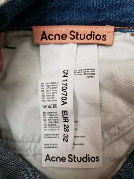 NOWT ACNE Studios Women 1977 High Rise Organic Japanese denim Bootcut Italy 28 - Picture 10 of 11